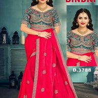 Designer Matching Saree with Blouse Piece for Premium Ethnic and Traditional Wear | CDM-BINDNI