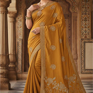 Party Wear Matching Saree with Blouse Piece for Premium Ethnic and Traditional Wear | MTE-SAATHI SANGAM