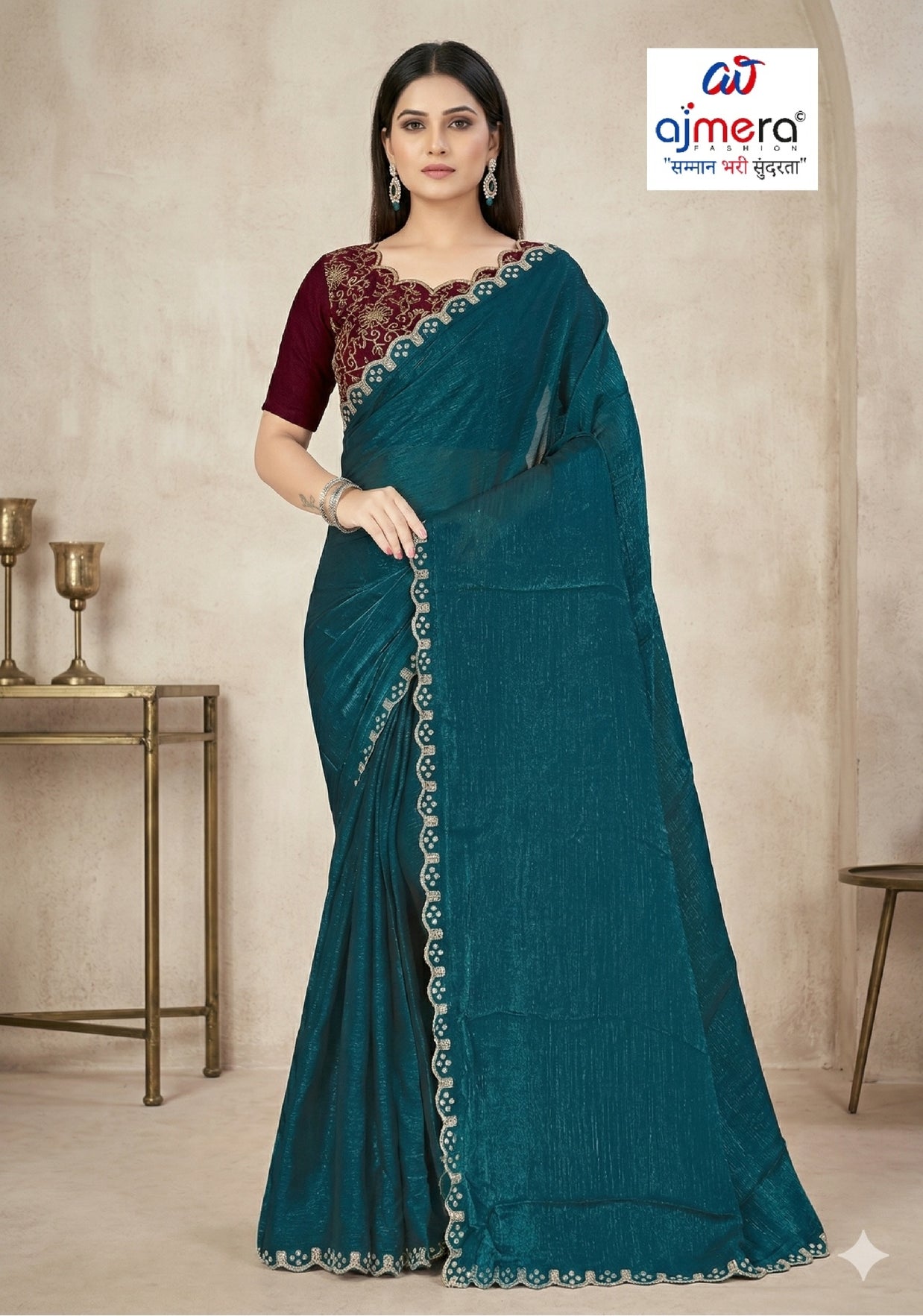 Dyed Saree with Blouse Piece for Premium Ethnic and Traditional Wear | SMM-8500