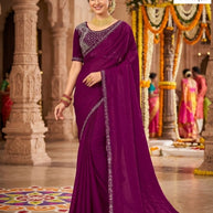 Ethnic Matching Saree with Blouse Piece for Premium Ethnic and Traditional Wear | KPS-JANVIKA