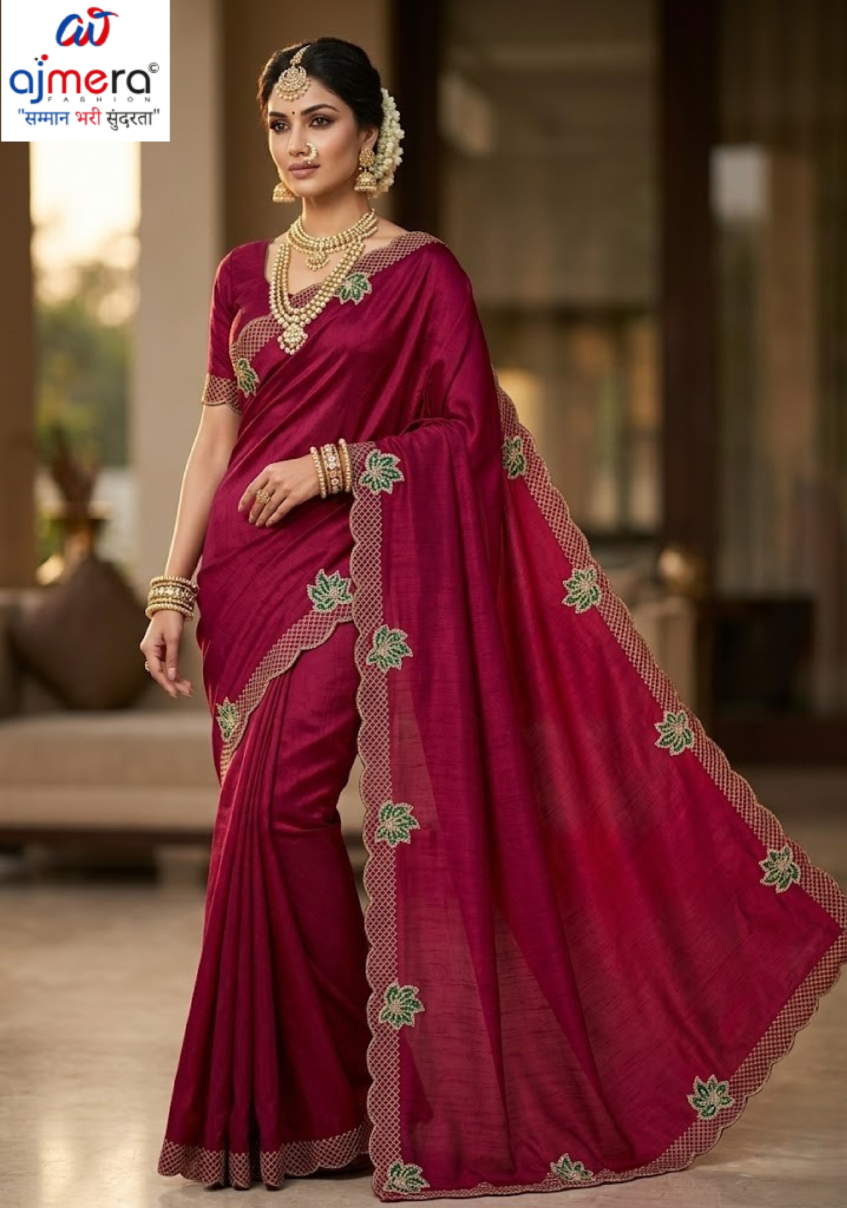 Party Wear Matching Saree with Blouse Piece for Premium Ethnic and Traditional Wear | ADP-PANTALOON