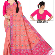 Dyed Fancy Matching Saree with Blouse Piece for Premium Ethnic and Traditional Wear | BSP-PRATIBHA