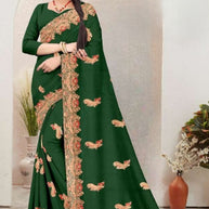 Dyed Saree with Blouse Piece for Premium Ethnic and Traditional Wear | MKM-DIVISHA
