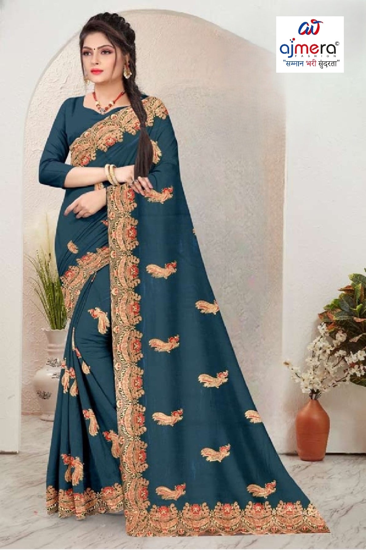 Dyed Saree with Blouse Piece for Premium Ethnic and Traditional Wear | MKM-DIVISHA
