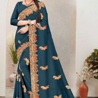 Dyed Saree with Blouse Piece for Premium Ethnic and Traditional Wear | MKM-DIVISHA