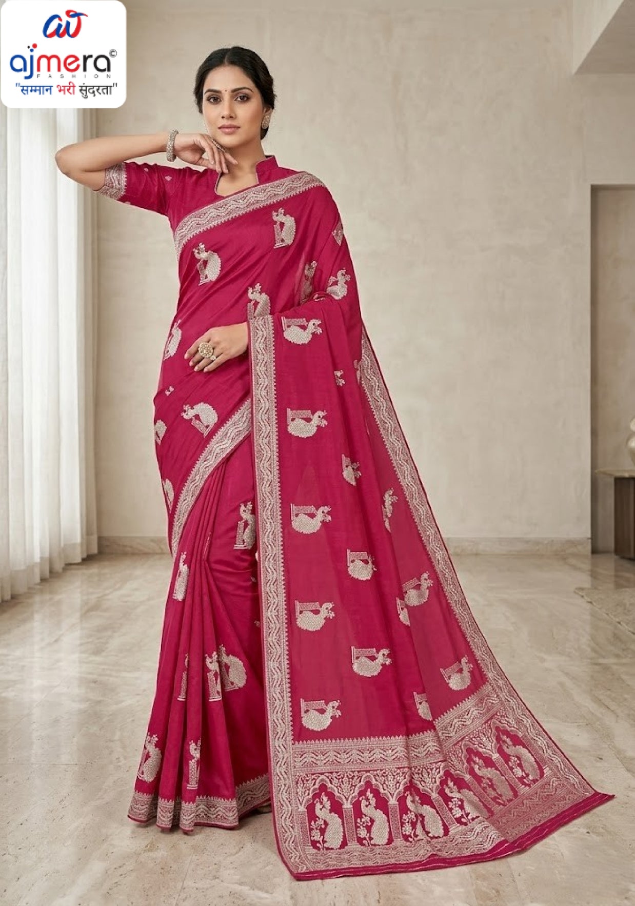 Synthetic Matching Saree with Blouse Piece for Premium Ethnic and Traditional Wear | RT-NIVIA-A