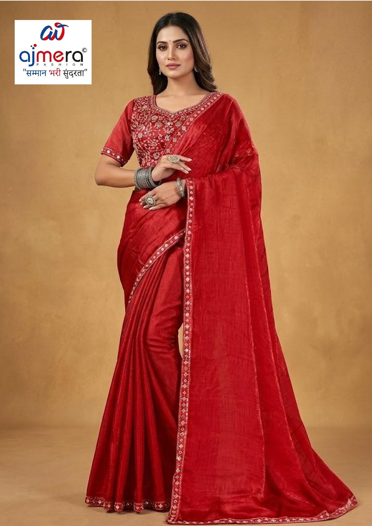 Party Wear Matching Saree with Blouse Piece for Premium Ethnic and Traditional Wear | KPS-YASHPAL