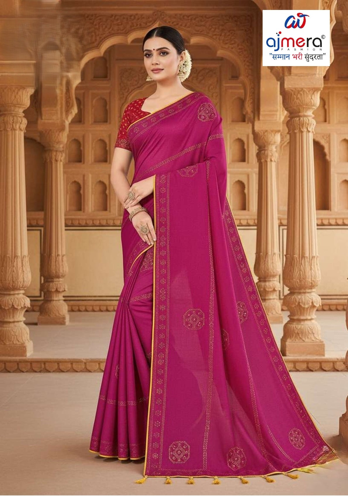 Ladies Matching Saree with Blouse Piece for Premium Ethnic and Traditional Wear | RAL-DANGAL