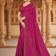 Ladies Matching Saree with Blouse Piece for Premium Ethnic and Traditional Wear | RAL-DANGAL