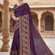 Party Wear Matching Saree with Blouse Piece for Premium Ethnic and Traditional Wear | VKM-MAHAKAL