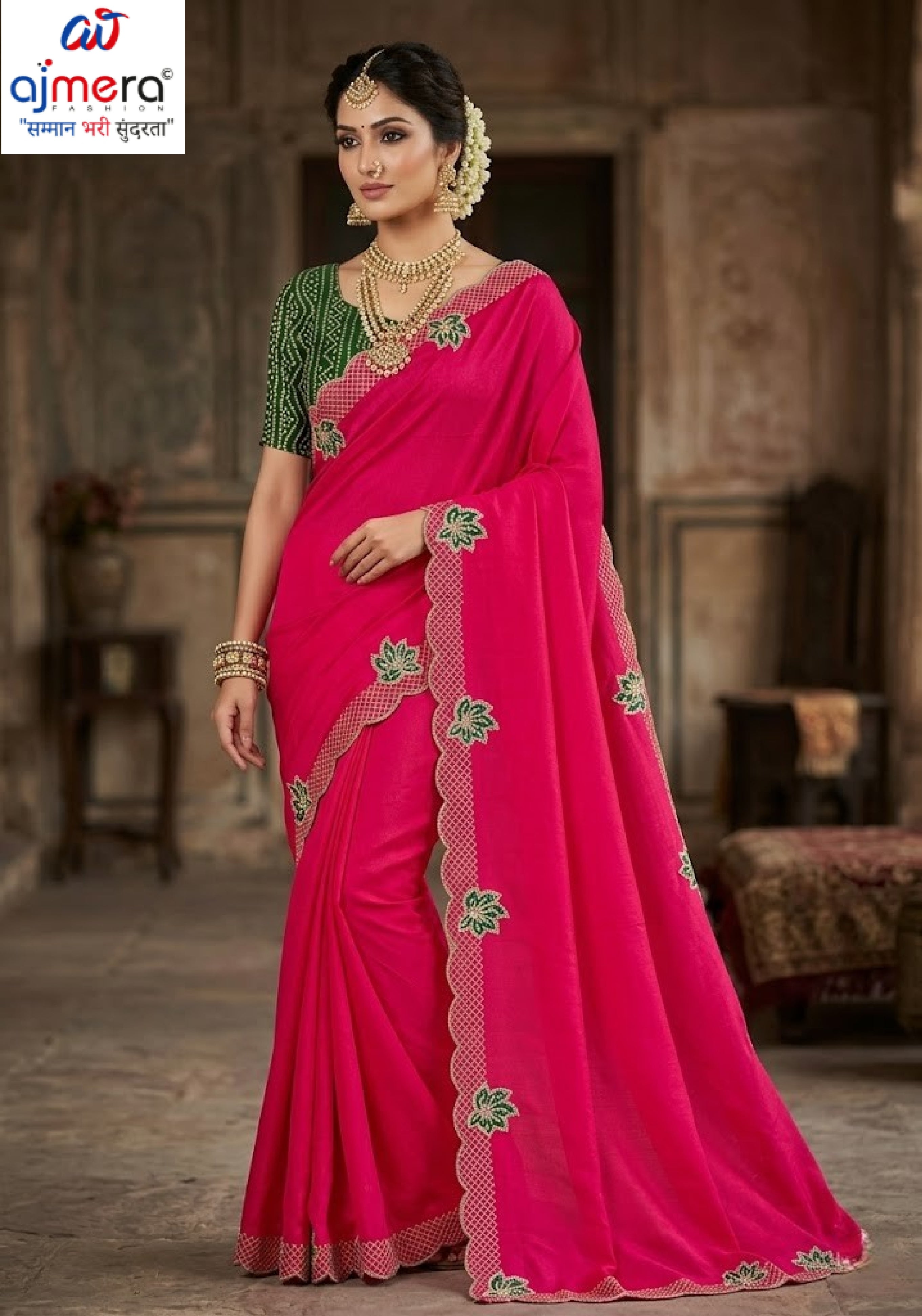 Party Wear Matching Saree with Blouse Piece for Premium Ethnic and Traditional Wear | ADP-PANTALOON