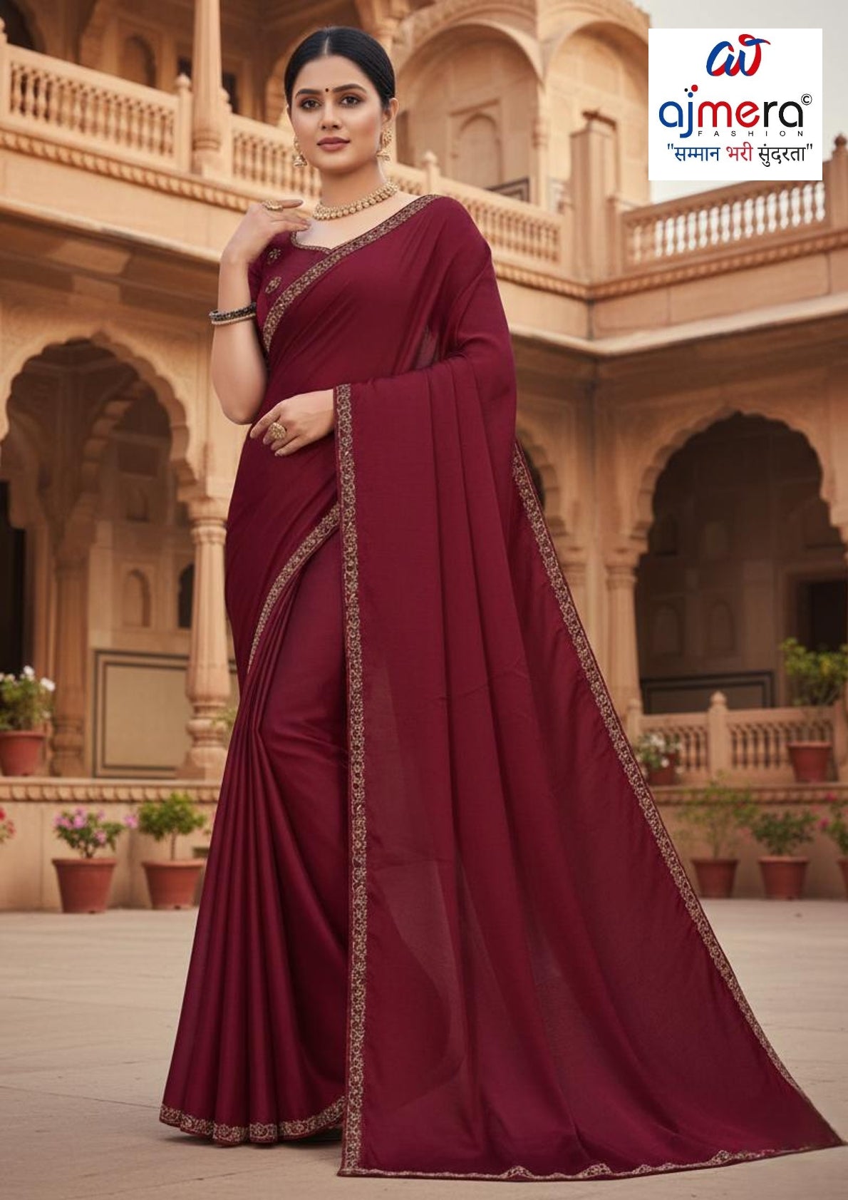 Synthetic Matching Saree with Without Blouse for Premium Ethnic and Traditional Wear | PARA-KAJAL