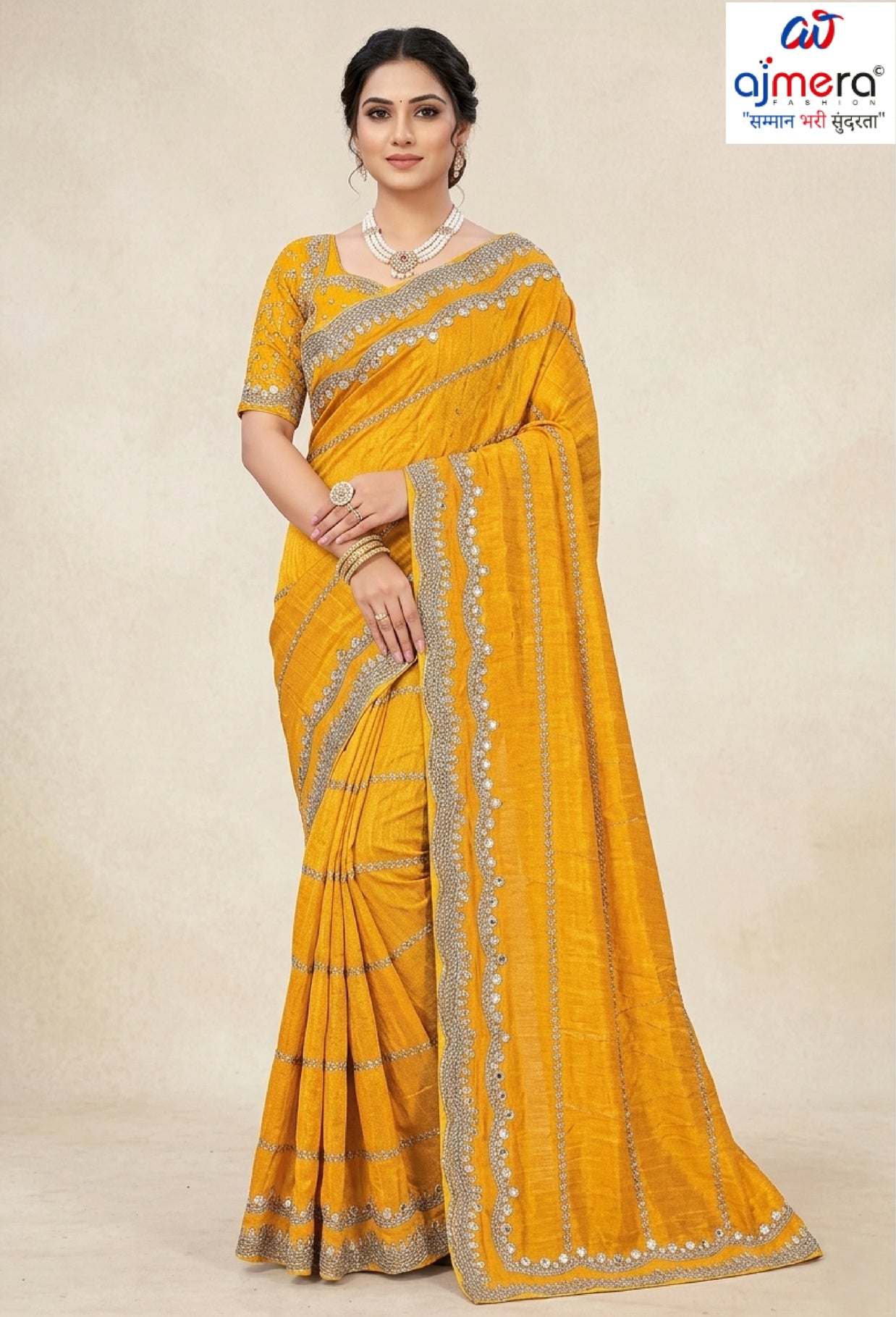 Dyed Fancy Matching Saree with Blouse Piece for Premium Ethnic and Traditional Wear | MKM-NYKAA
