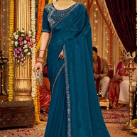 Ethnic Matching Saree with Blouse Piece for Premium Ethnic and Traditional Wear | KPS-JANVIKA