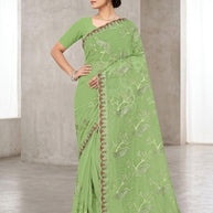 Ethnic Matching Saree with Blouse Piece for Premium Ethnic and Traditional Wear | MTE-GARDEN PEACOCK