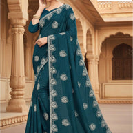 Fancy Matching Saree with Blouse Piece for Premium Ethnic and Traditional Wear | MKM-PUSHPA