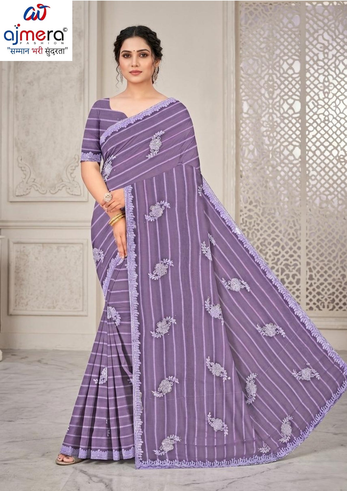 Matching Saree with Blouse Piece for Premium Ethnic and Traditional Wear | VKM-C PLUS