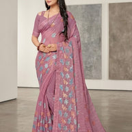 Synthetic Matching Saree with Blouse Piece for Premium Ethnic and Traditional Wear | VCR-NEXA