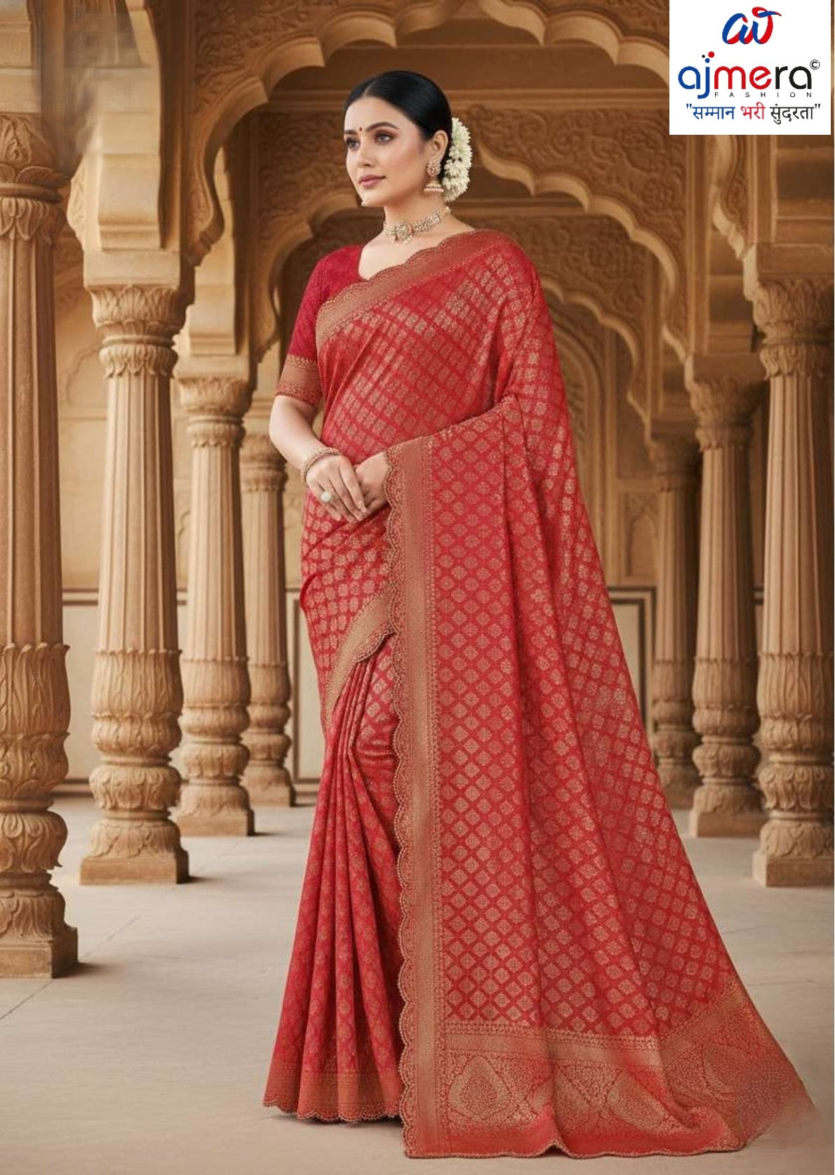 Fancy Matching Saree with Blouse Piece for Premium Ethnic and Traditional Wear | RAL-TRIVENI
