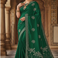 Party Wear Matching Saree with Blouse Piece for Premium Ethnic and Traditional Wear | MTE-SAATHI SANGAM