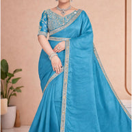 Designer Matching Saree with Blouse Piece for Premium Ethnic and Traditional Wear | KPS-DOREMON