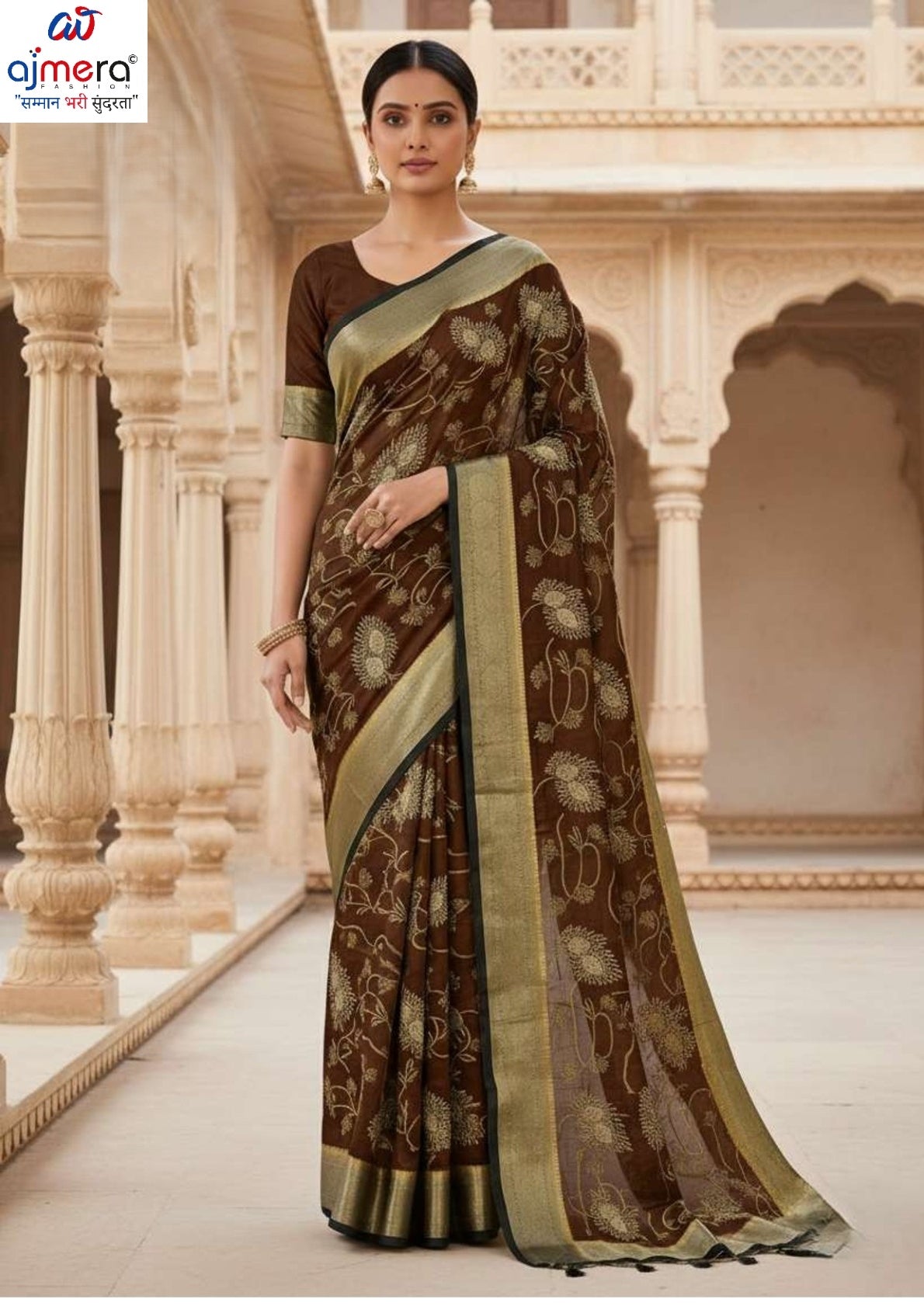 Printed Matching Saree with Blouse Piece for Premium Ethnic and Traditional Wear | SBV-HD-1077