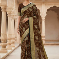 Printed Matching Saree with Blouse Piece for Premium Ethnic and Traditional Wear | SBV-HD-1077