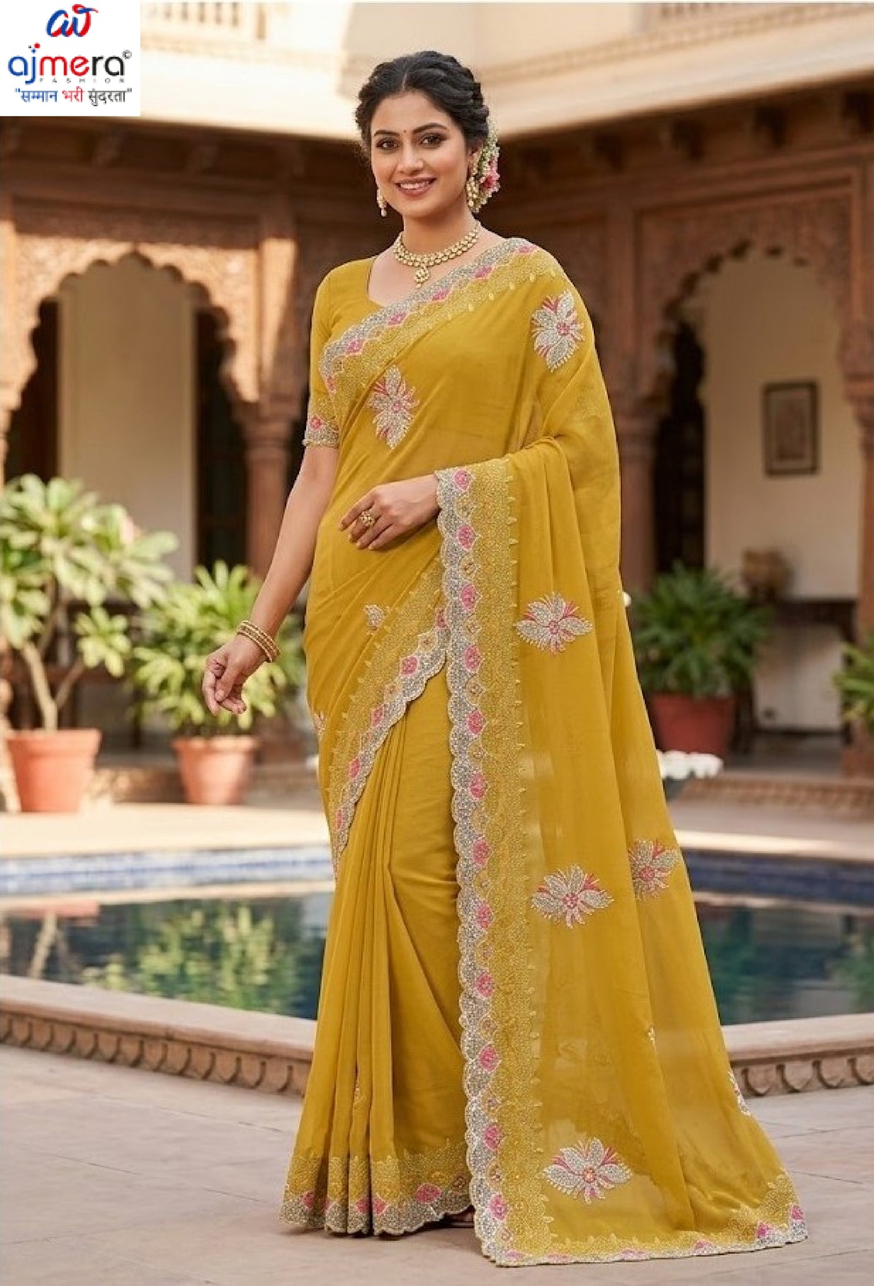 Ethnic Matching Saree with Blouse Piece for Premium Ethnic and Traditional Wear | PSC-PAYAL-3909
