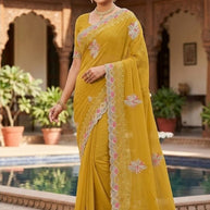 Ethnic Matching Saree with Blouse Piece for Premium Ethnic and Traditional Wear | PSC-PAYAL-3909
