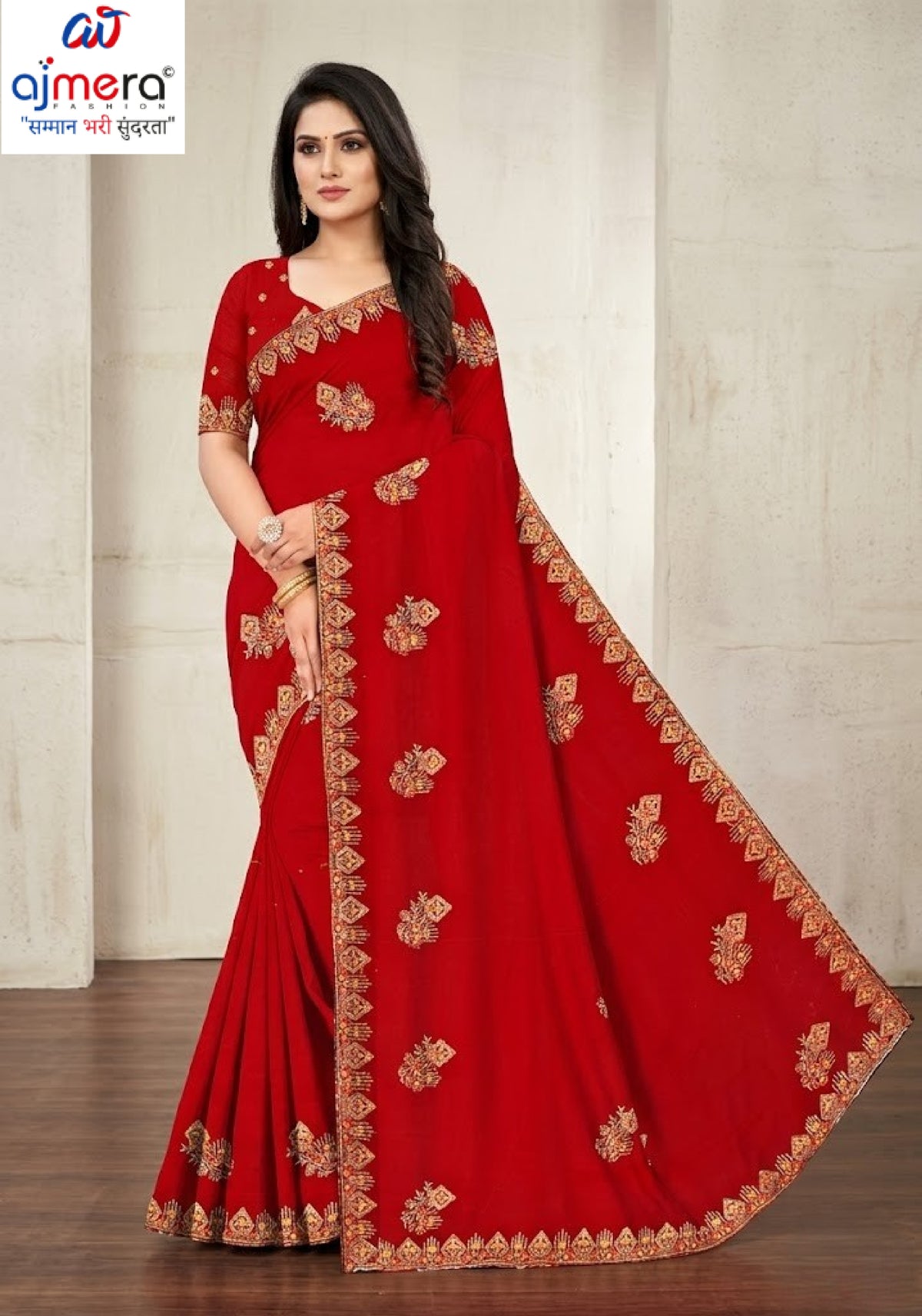 Fancy Saree with Blouse Piece for Premium Ethnic and Traditional Wear | VKM-CLOCK
