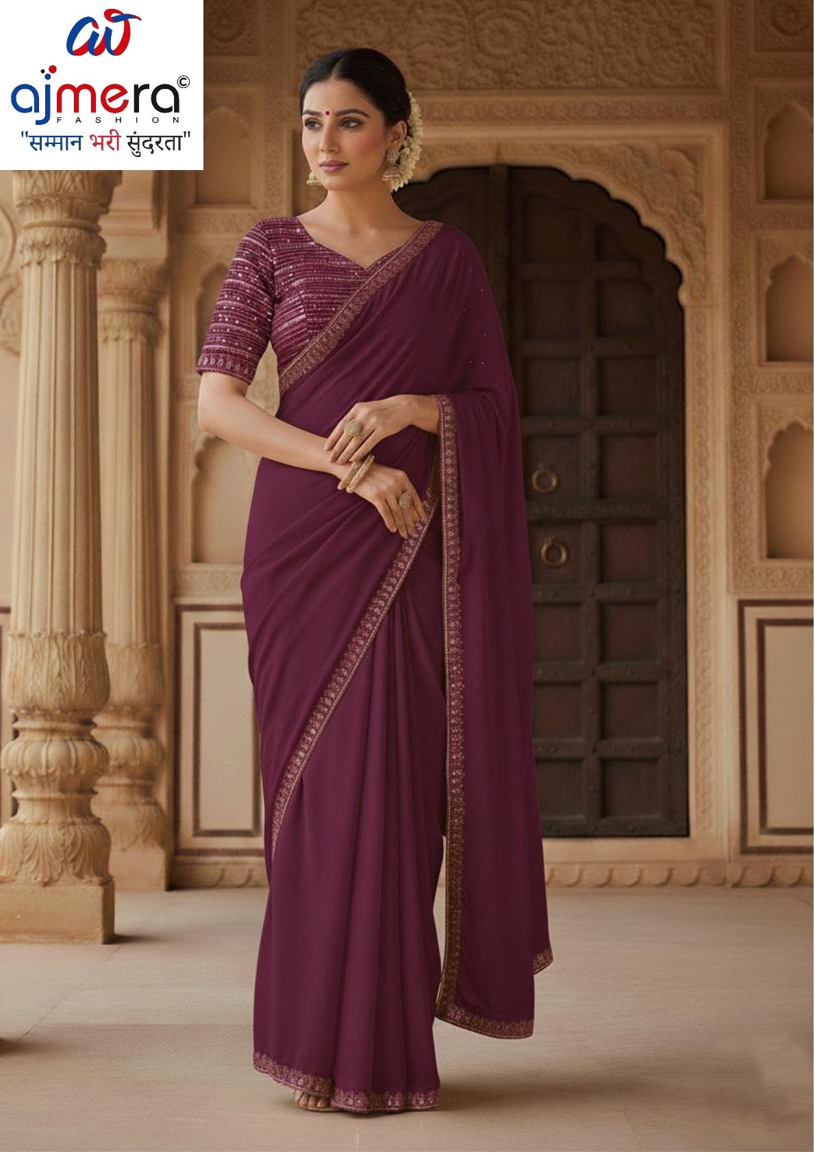 Designer Matching Saree with Blouse Piece for Premium Ethnic and Traditional Wear | SDO-HW01700