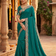 Dyed Fancy Matching Saree with Without Blouse for Premium Ethnic and Traditional Wear | RT-ROOP SANGAM