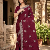 Ladies Matching Saree with Blouse Piece for Premium Ethnic and Traditional Wear | MTE-AMAZING PLANT