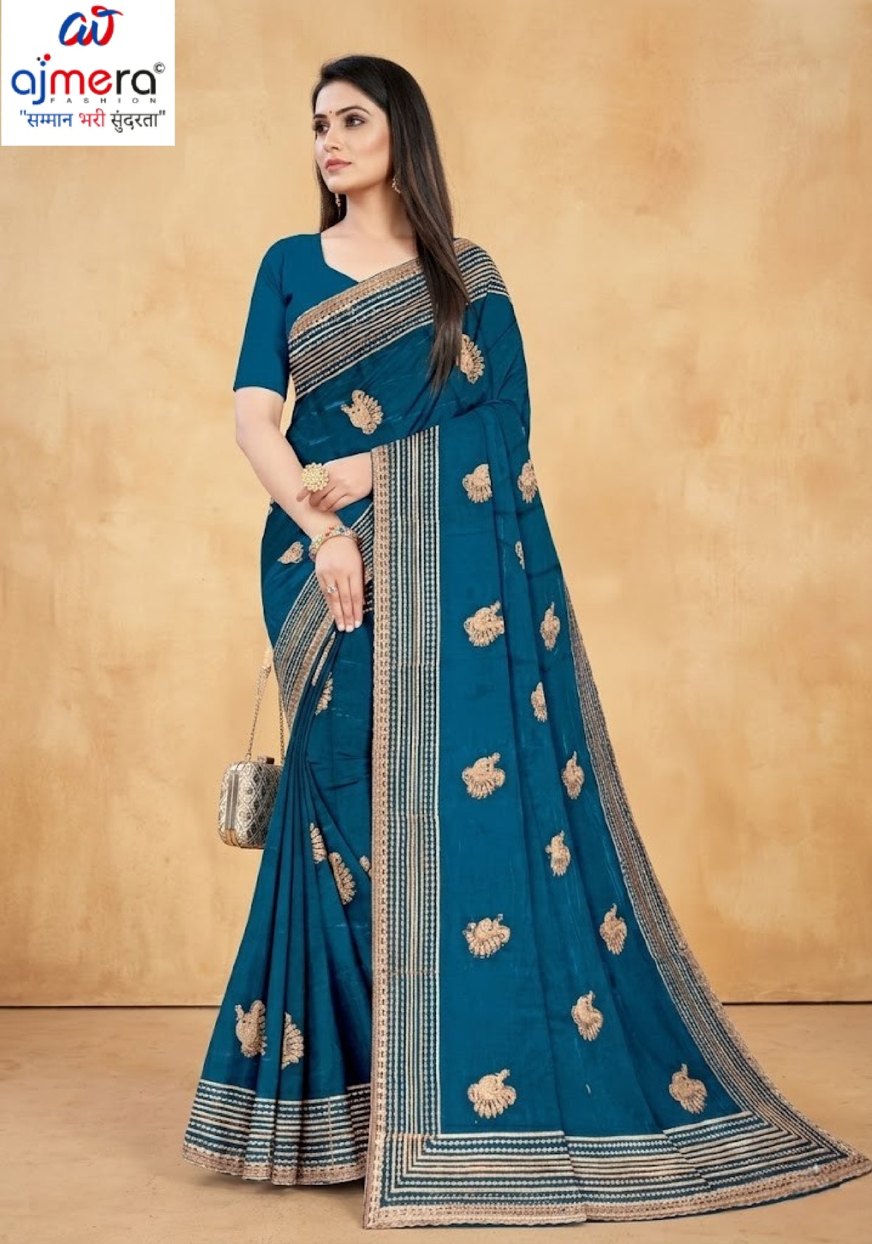 Dyed Fancy Matching Saree with Blouse Piece for Premium Ethnic and Traditional Wear | VKM-TOP GUN