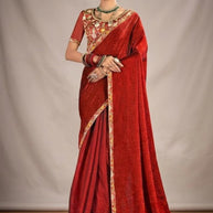 Party Wear Matching Saree with Blouse Piece for Premium Ethnic and Traditional Wear | KPS-BADAM