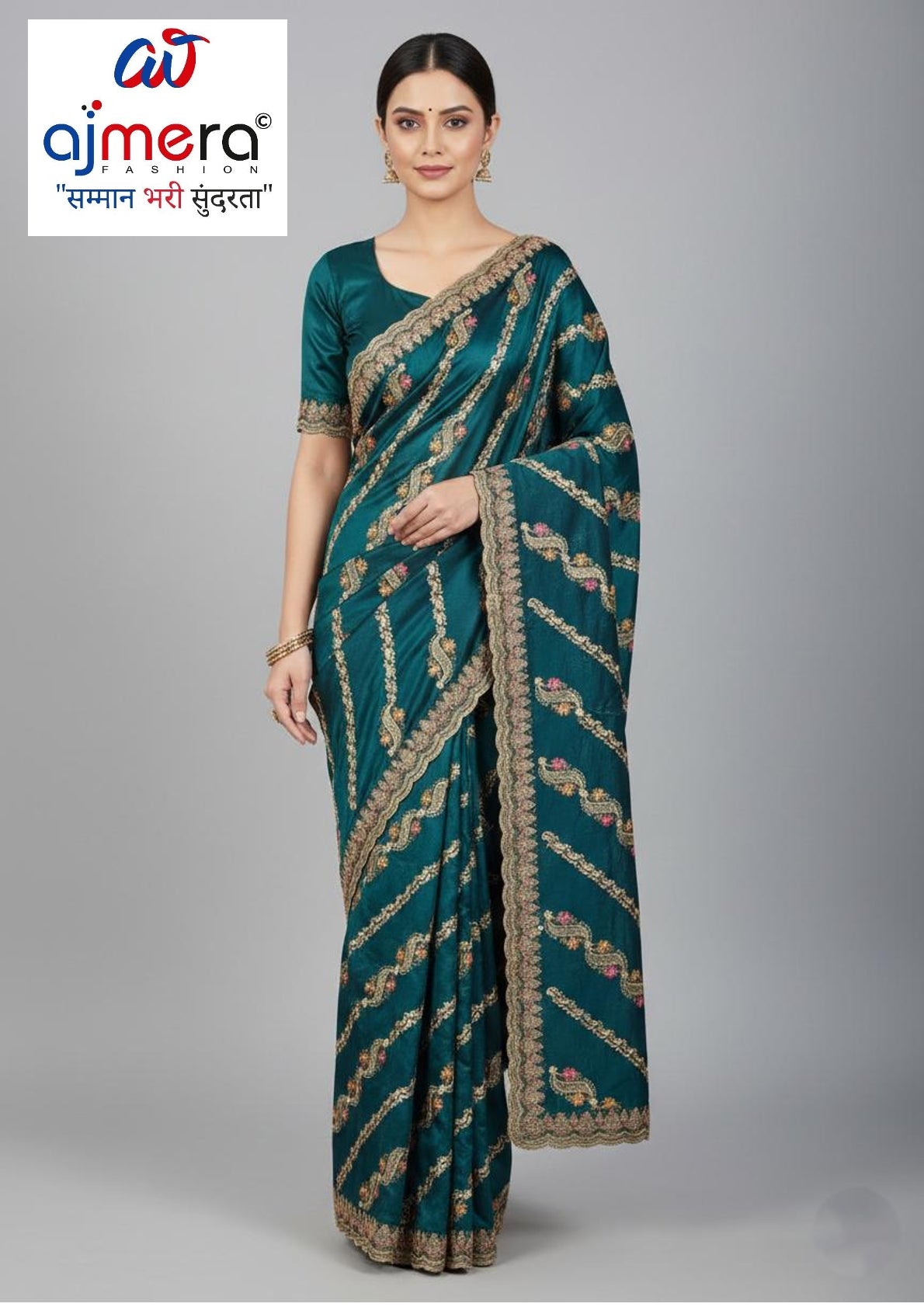 Embroidered Fancy Saree with Blouse Piece for Premium Ethnic and Traditional Wear | SBV-HD-0488