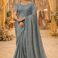 Designer Matching Saree with Blouse Piece for Premium Ethnic and Traditional Wear | KPS-MANGO