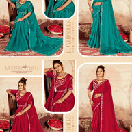 Dyed Fancy Matching Saree with Blouse Piece for Premium Ethnic and Traditional Wear | KPS-KAREENA