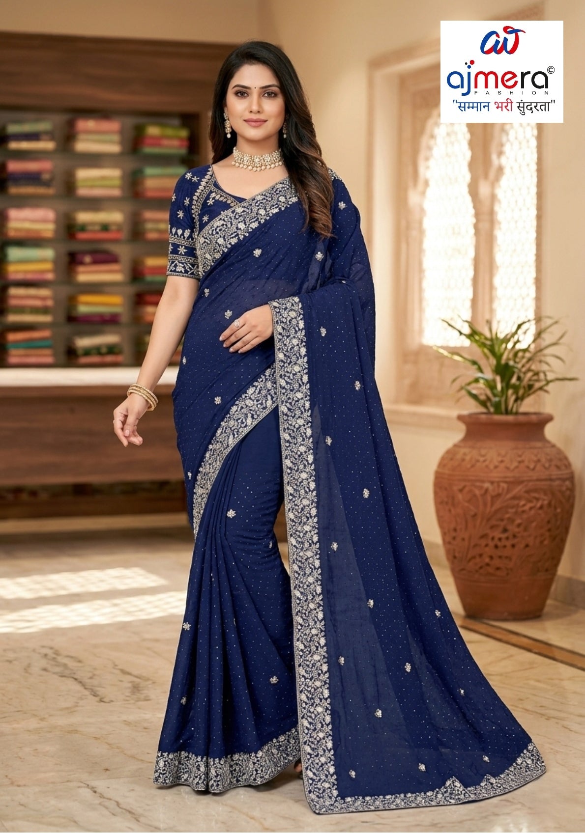 Dyed Saree with Blouse Piece for Premium Ethnic and Traditional Wear | MKM-VASUKI