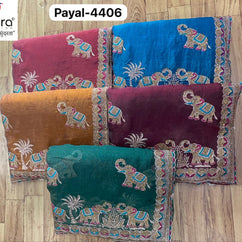 Synthetic Matching Saree with Blouse Piece for Premium Ethnic and Traditional Wear | PSC-PAYAL-4406