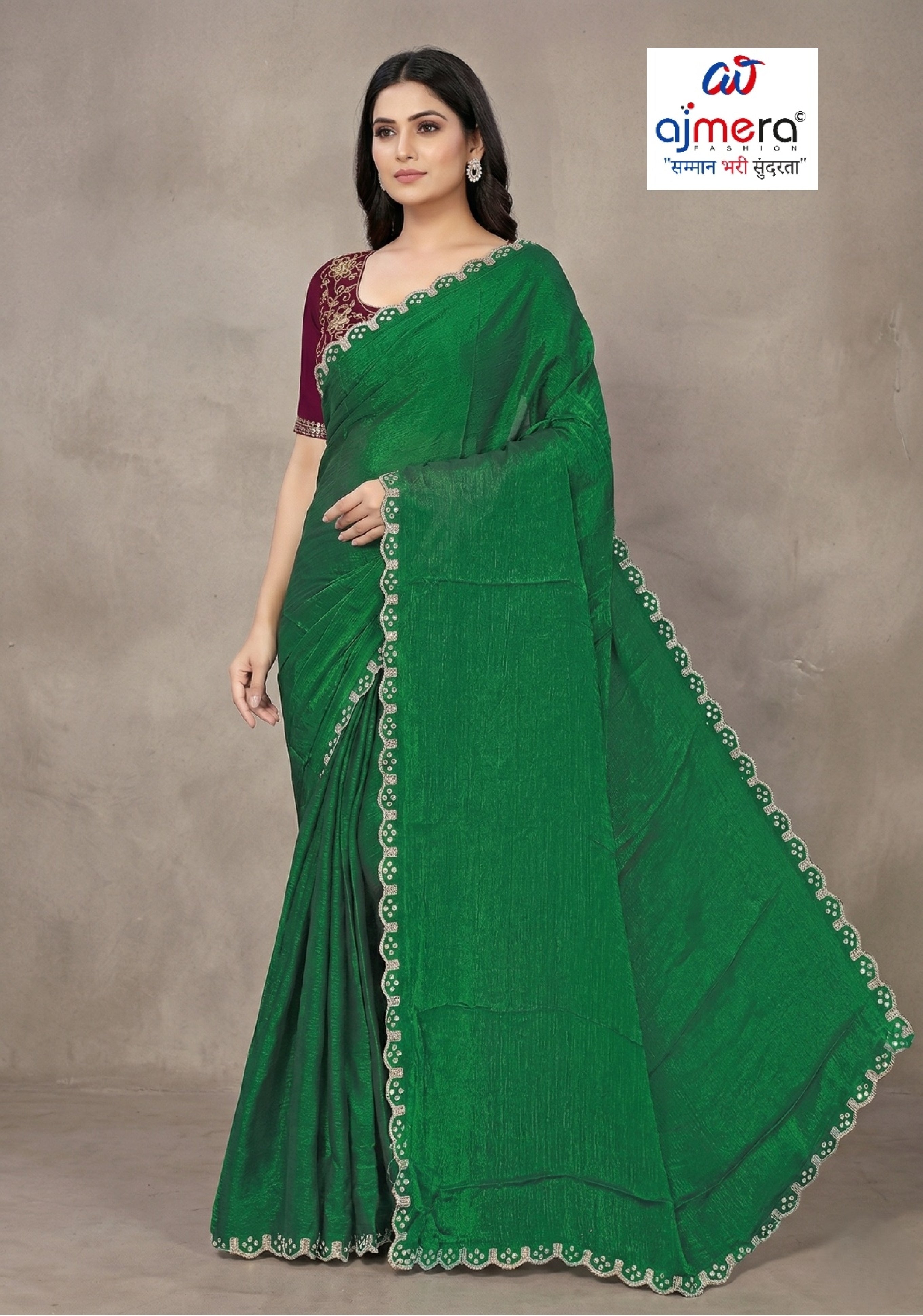 Dyed Saree with Blouse Piece for Premium Ethnic and Traditional Wear | SMM-8500