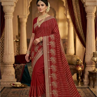 Embroidered Fancy Saree with Blouse Piece for Premium Ethnic and Traditional Wear | MTE-QUEEN VASUNDHARA