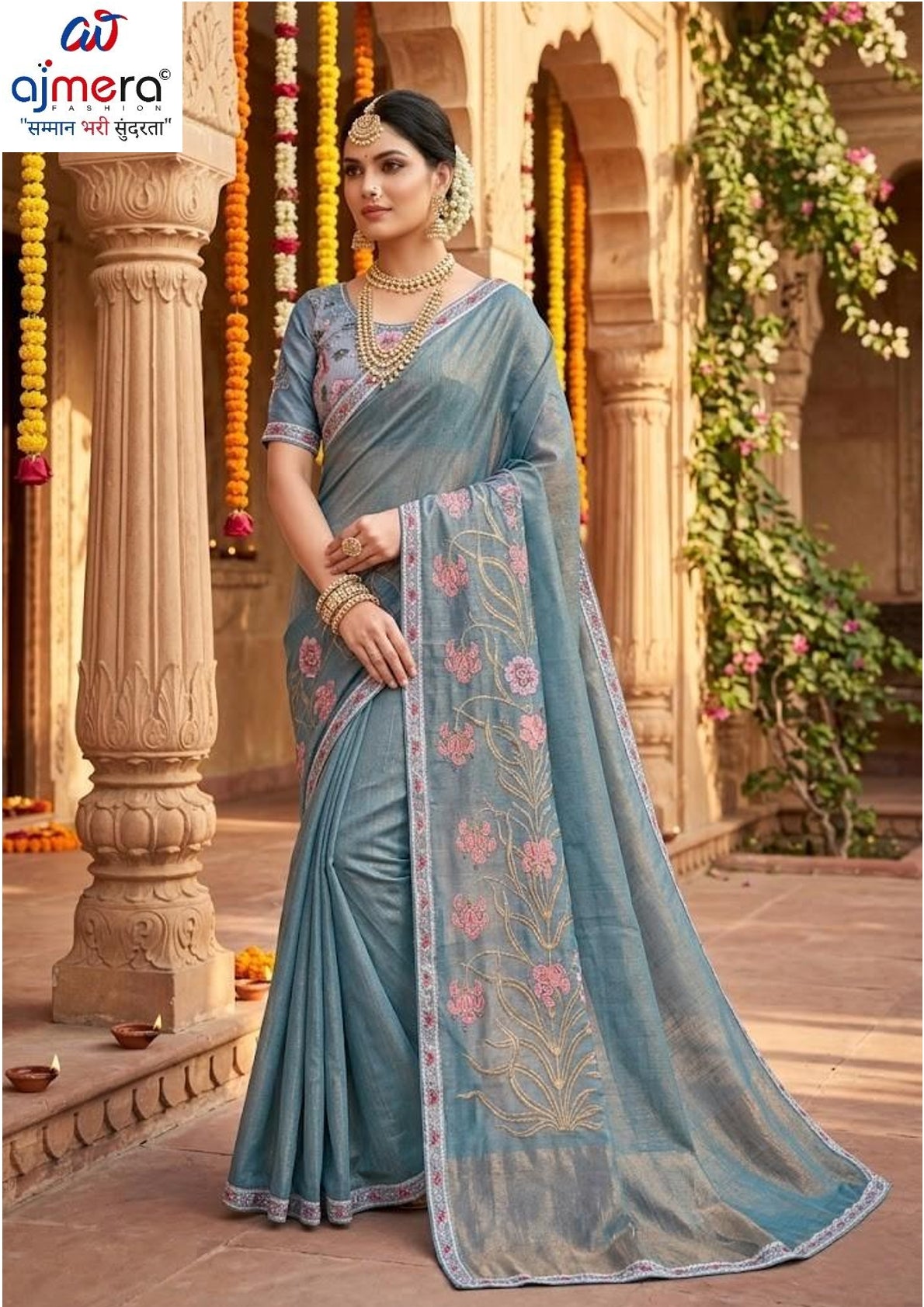 Printed Matching Saree with Blouse Piece for Premium Ethnic and Traditional Wear | KPS-TENDULKAR