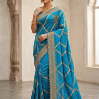 Dyed Fancy Matching Saree with Blouse Piece for Premium Ethnic and Traditional Wear | PSC-SALONI-4337