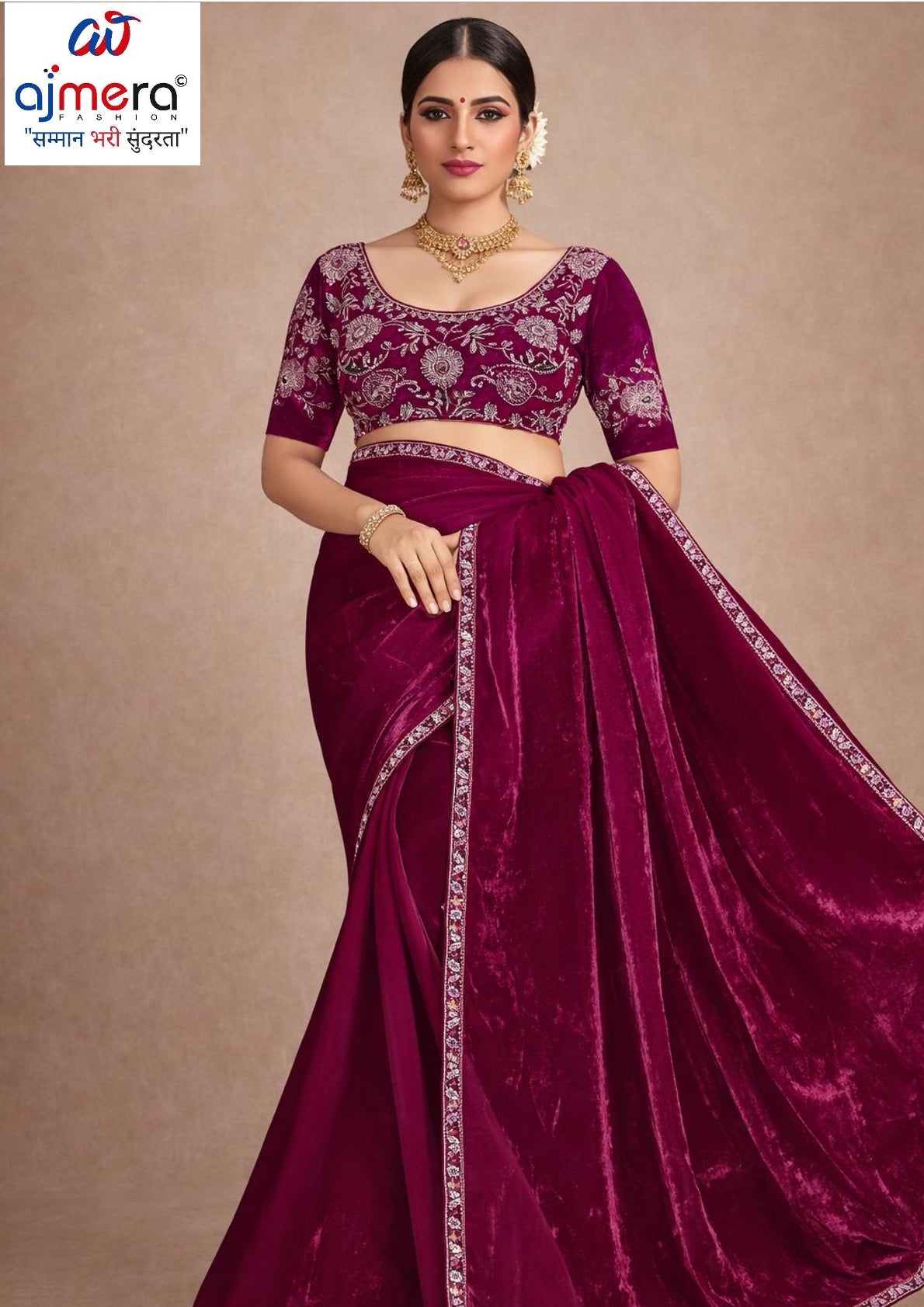 Matching Saree with Blouse Piece for Premium Ethnic and Traditional Wear | SMM-8153