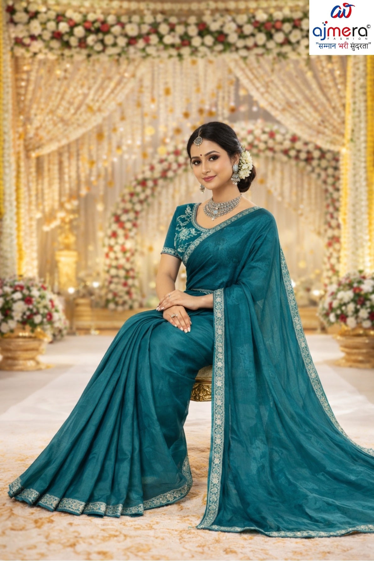 Party Wear Matching Saree with Blouse Piece for Premium Ethnic and Traditional Wear | KPS-GATHA