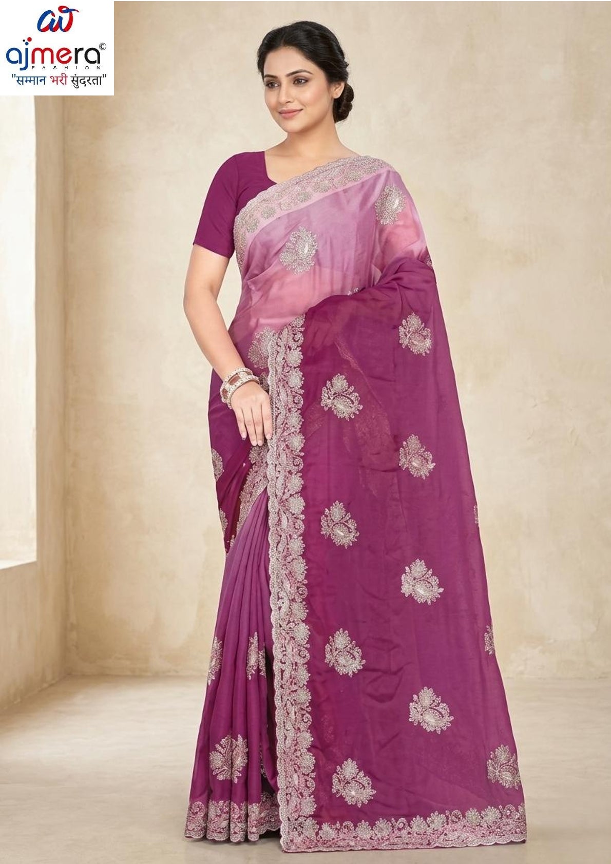 Ethnic Matching Saree with Blouse Piece for Premium Ethnic and Traditional Wear | MTE-SUNDAR CHHAVI