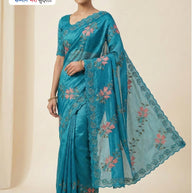 Embroidered Fancy Saree with Blouse Piece for Premium Ethnic and Traditional Wear | SBV-HD-0312