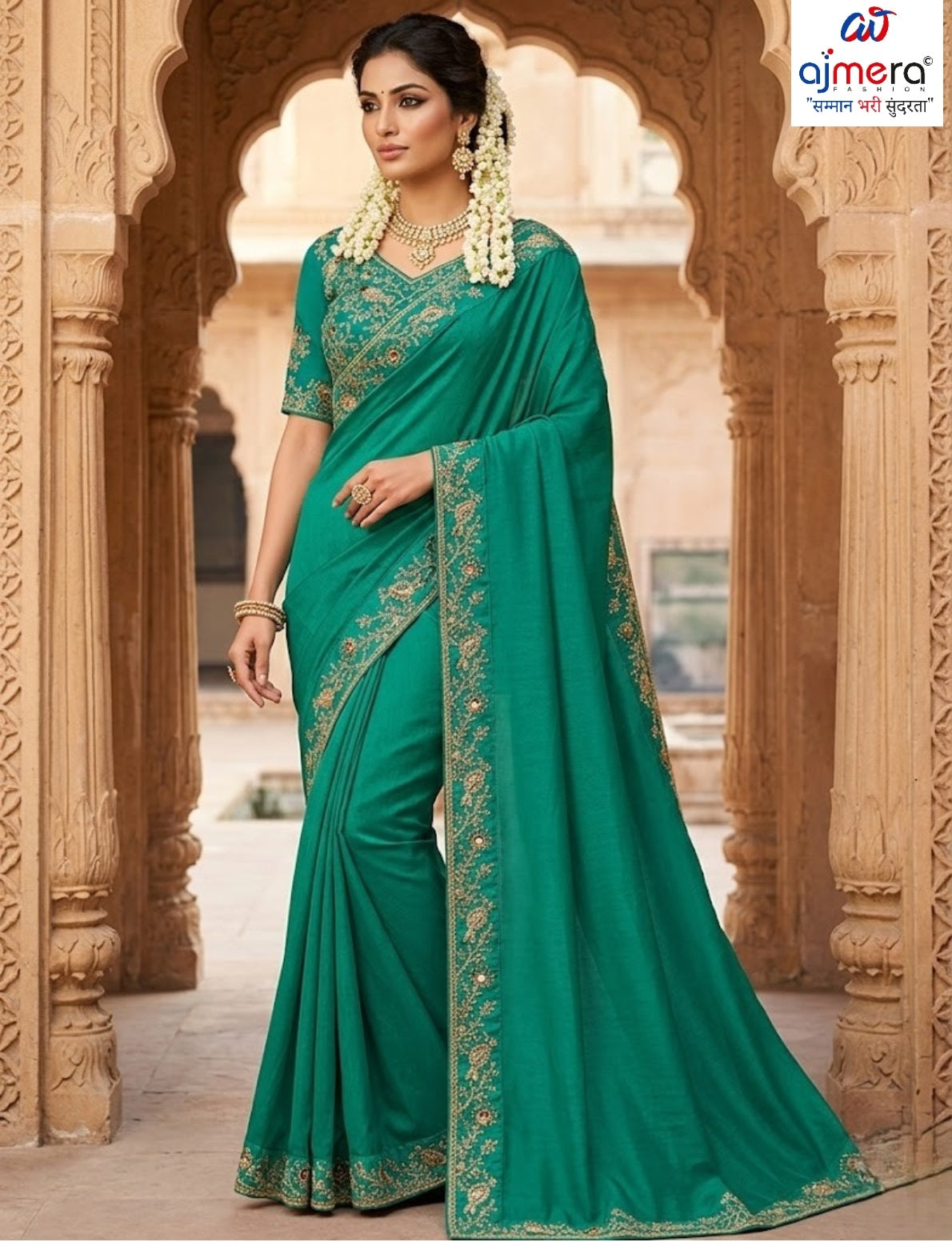 KPS-AMRUDLadies Matching Saree with Blouse Piece for Premium Ethnic and Traditional Wear | KPS-AMRUD