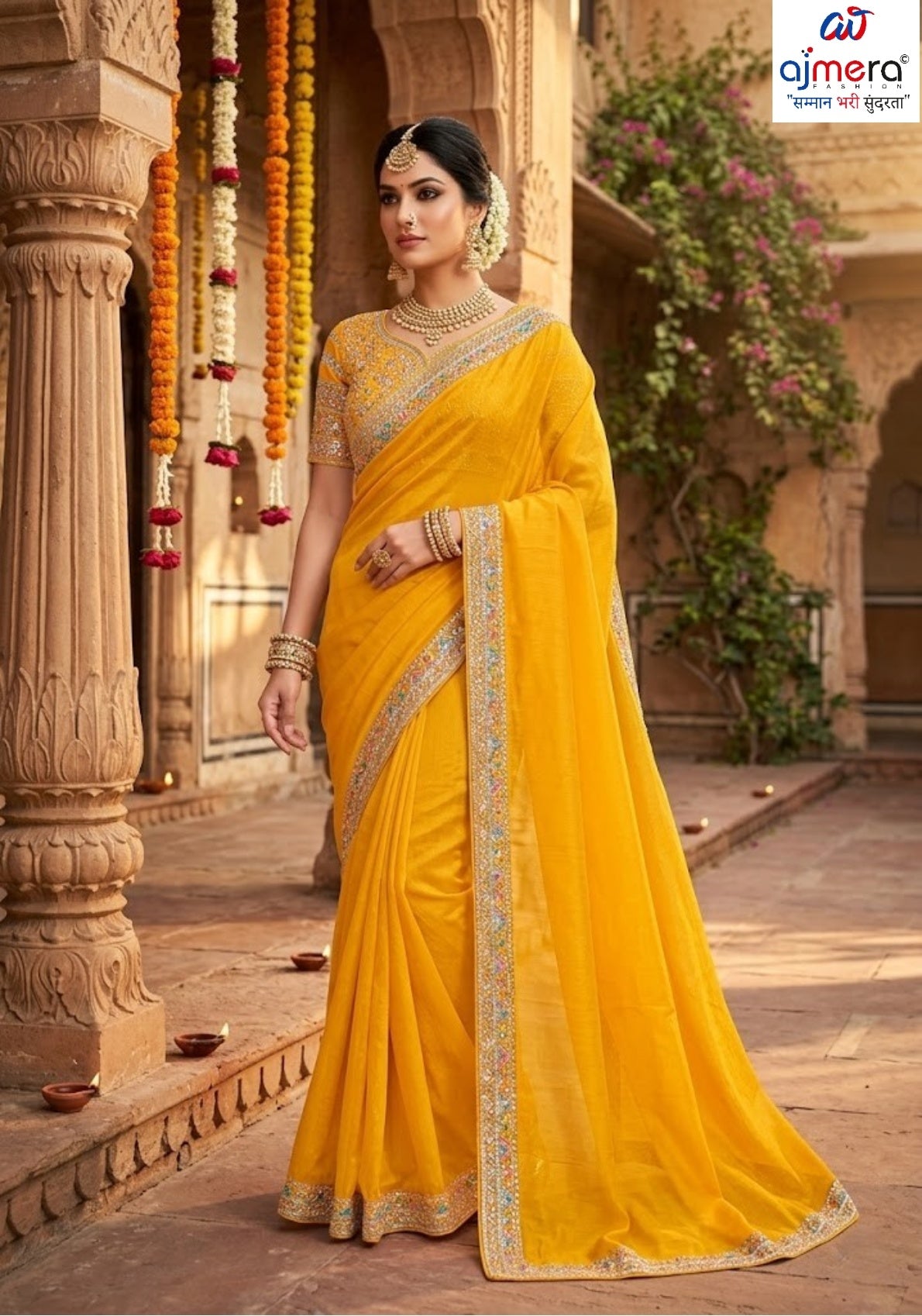 Printed Matching Saree with Blouse Piece for Premium Ethnic and Traditional Wear | KPS-ARJUN